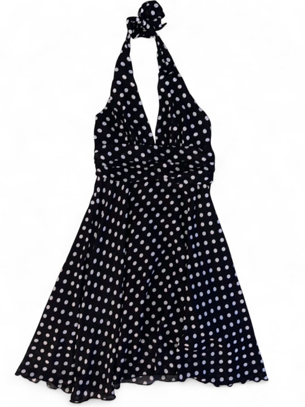 Halter Polka Dot Midi Dress